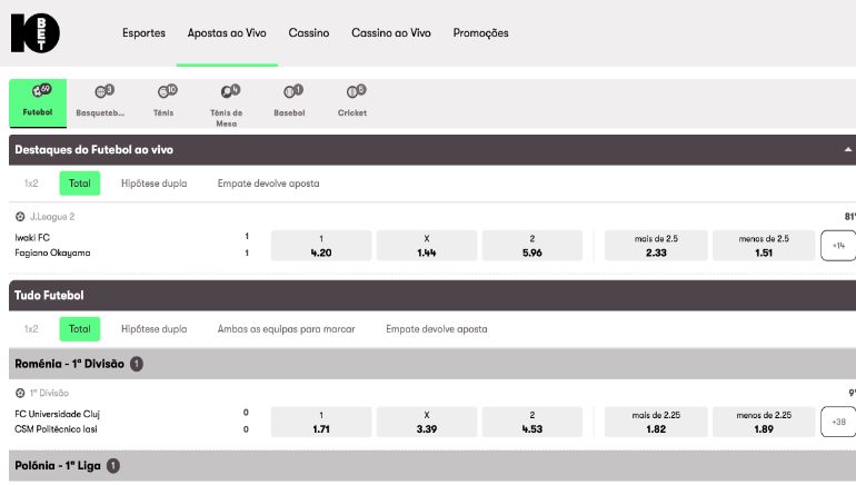 10bet Sports captura de tela 3