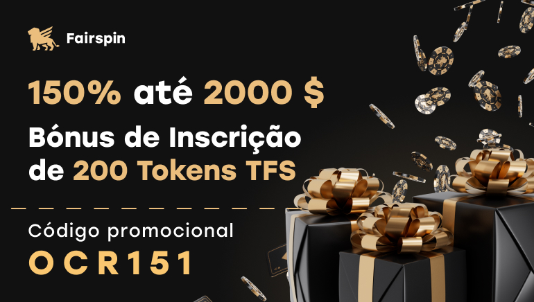 No FairSpin Casino, você pode receber um bônus de 150% de até $2000 para o seu depósito inicial usando o código de bônus OCR151