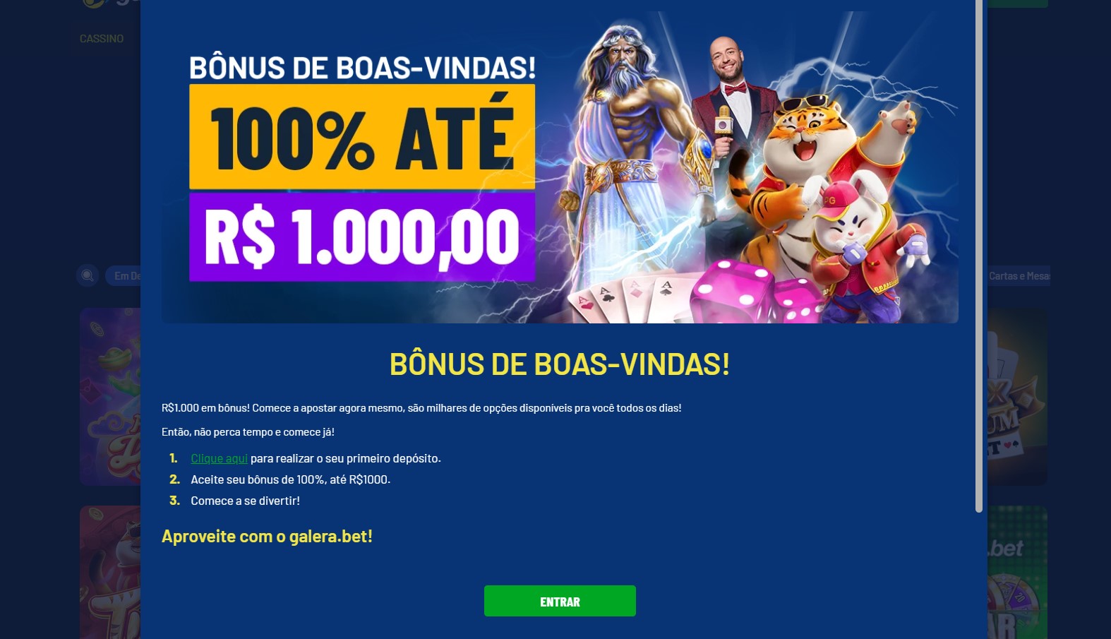 Galera Casino Brazil Bonus
