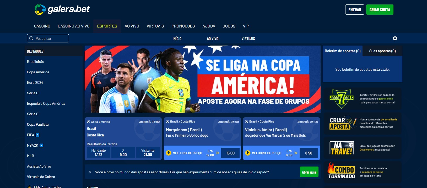 Galera Sports Brazil Bonus