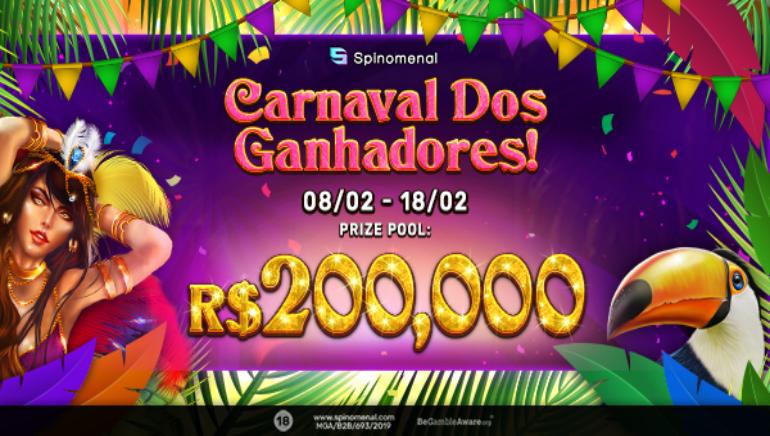 Participe do “Carnaval dos Ganhadores” da Spinomenal para uma Experiência Festiva em Torneio Brasileiro!
