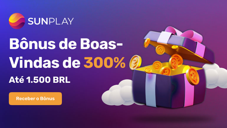 Bônus de boas-vindas de 300% até R$1500!